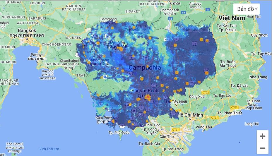 Metfone Coverage Map