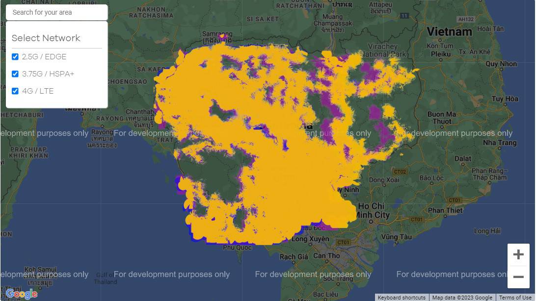 Cellcard coverage map