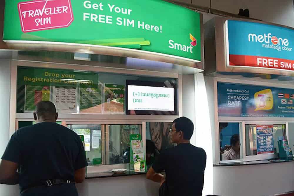 Getting SIM Card in Phnom Penh - Airport Kiosk