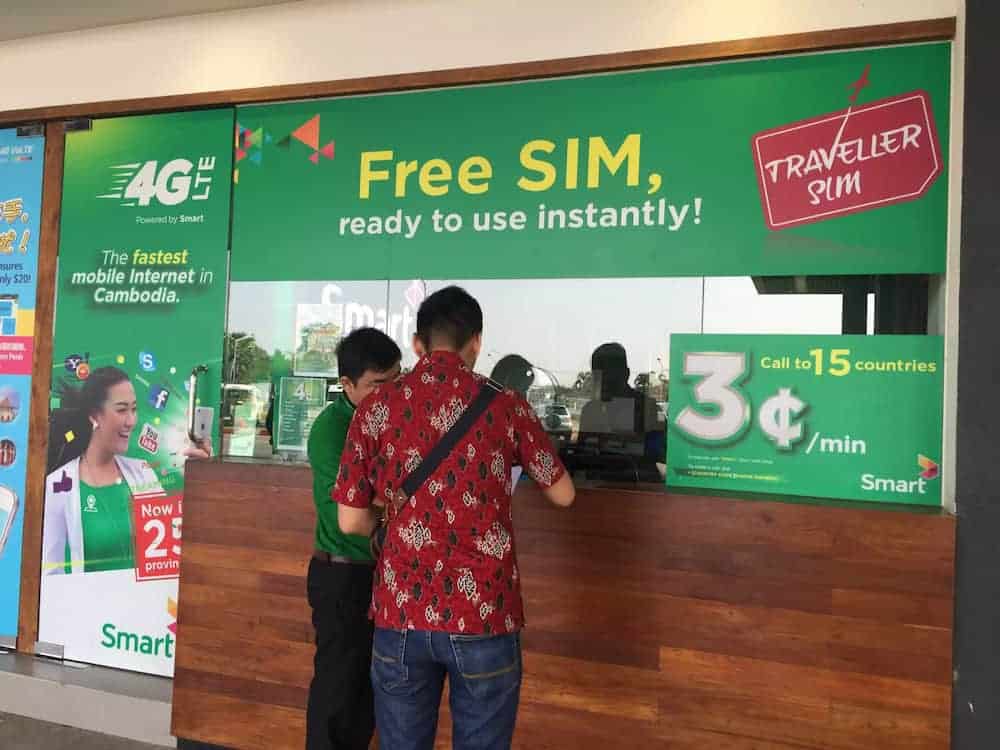 SIM Card in Siem Reap - Airport kiosk